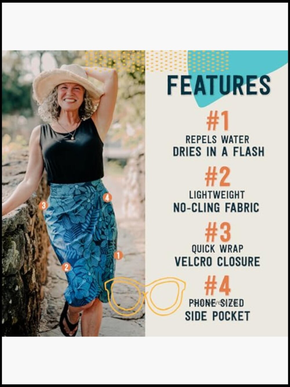 Wrap Skirt - Quick Dry Swim Cover-Up With Pocket View 5